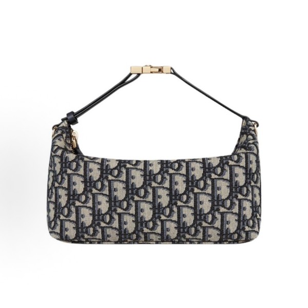 DIOR迪奥 Travel Nomad系列 刺绣 ⼿拿包 中号 ⼥款 蓝⾊